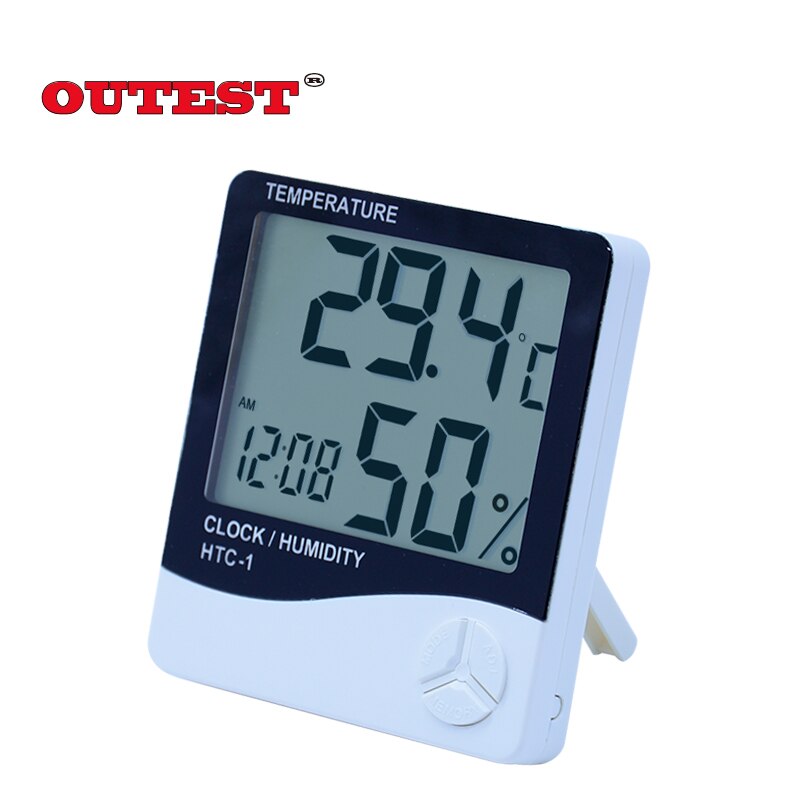 OUTest HTC-1 LCD  µ     ˶ ð Time Desktop ǳ  µ/OUTEST HTC-1 LCD Digital Temperature Humidit Meter Baby room Hygrometer Alar